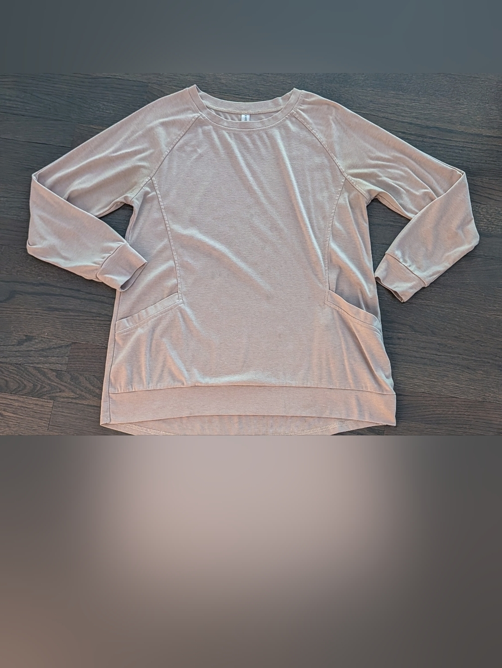 Women's Long Sleeve Tunic Top T-Shirt With Pockets, Large